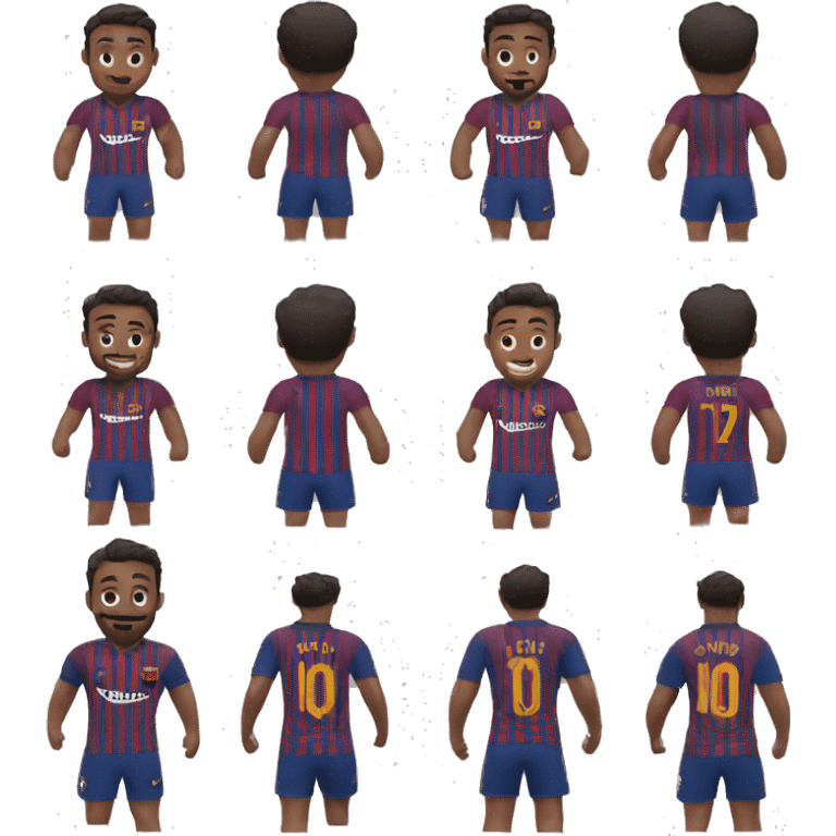 avec un maillot du fc Barcelone  emoji