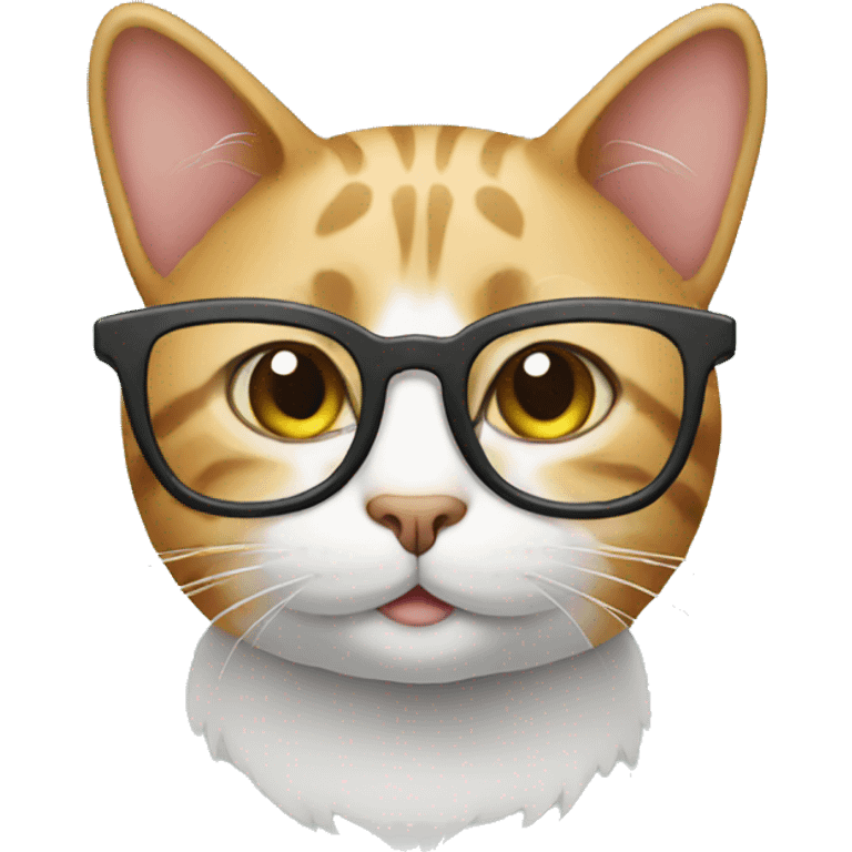 cat emoji with glasses emoji