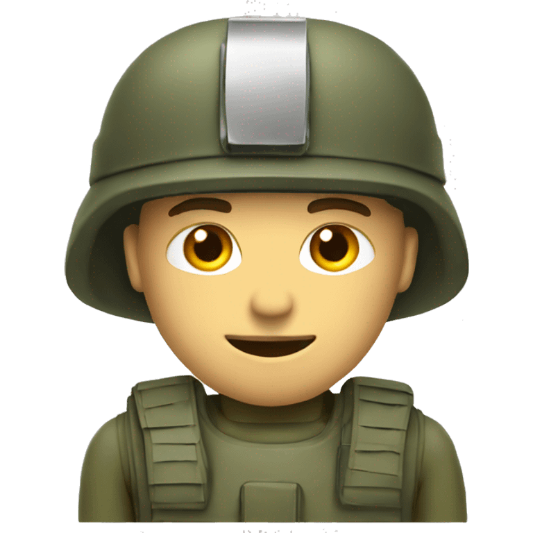 A guy with a military suit and helmet emoji