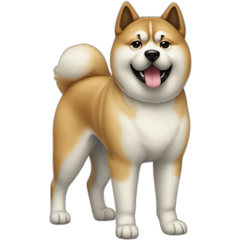 akita dog standing emoji