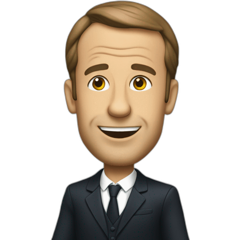 Macron qui bois une bière emoji