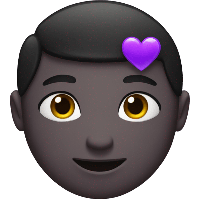 Half black and purple heart emoji