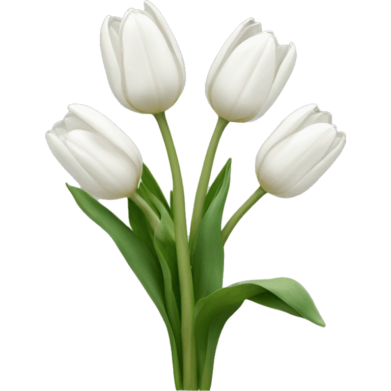 White tulips emoji