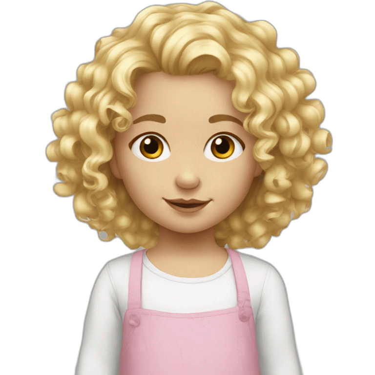 white toddler girl curly blonde long hair emoji