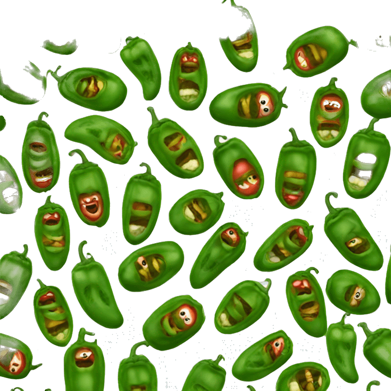 Jalapeño with an angry face emoji