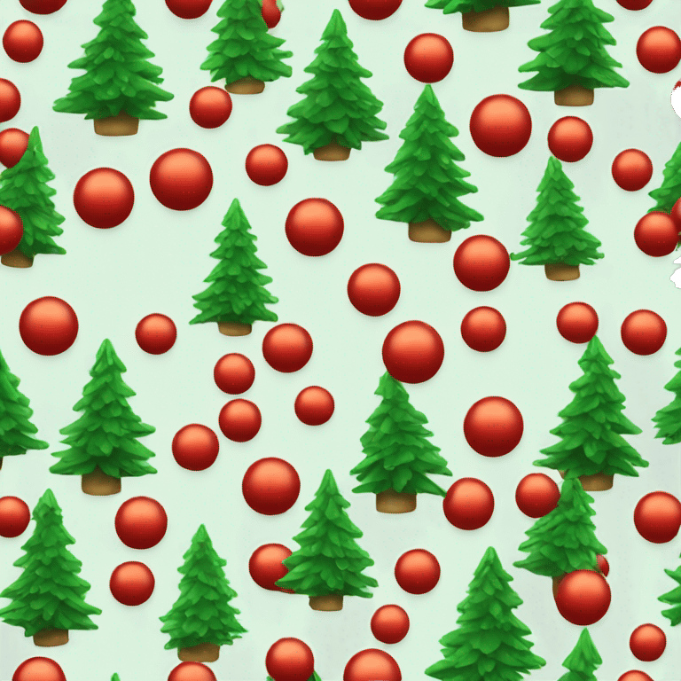 Christmas tree with red decoration  emoji