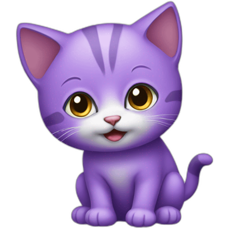 purple baby cat  emoji