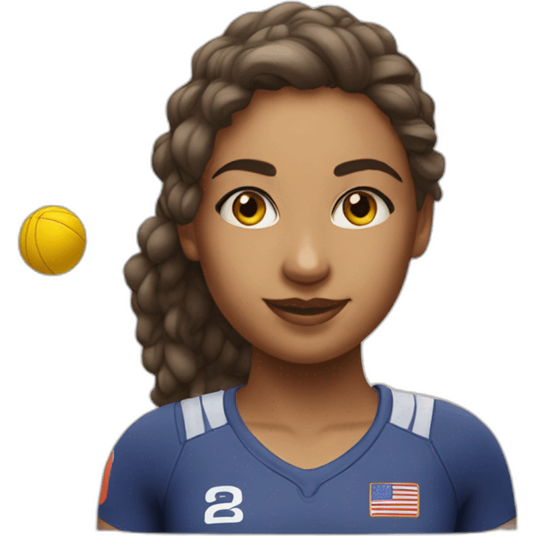 realistic beachvolley girl from down to up emoji