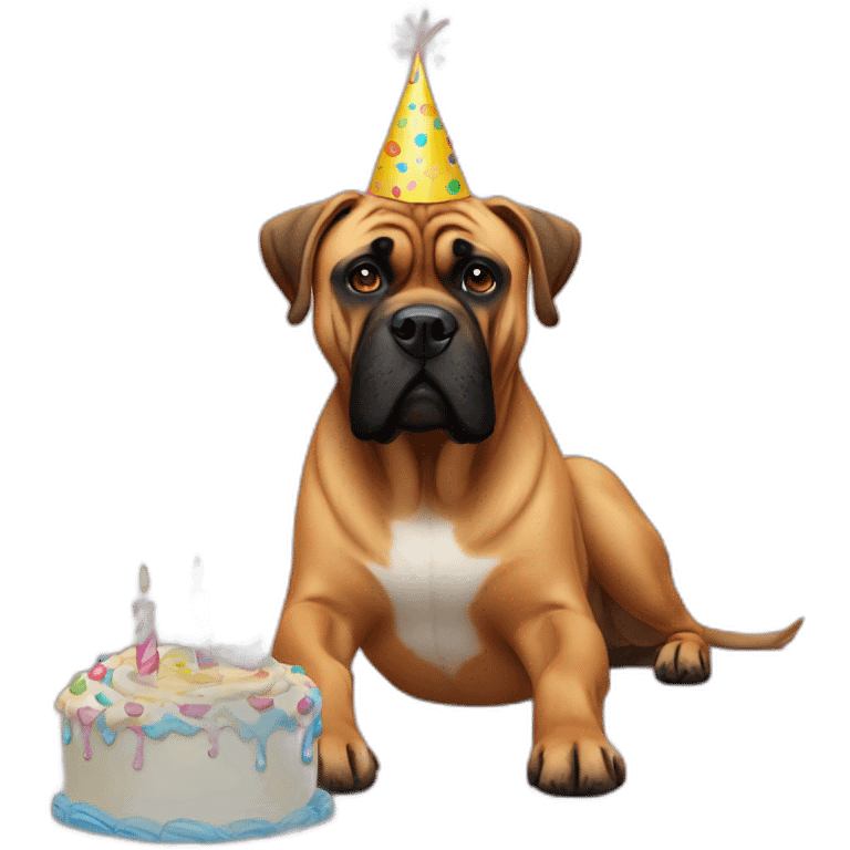 bullmastiff birthday emoji