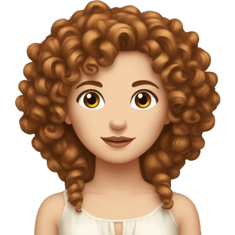 persephone goddess curly brown hair emoji