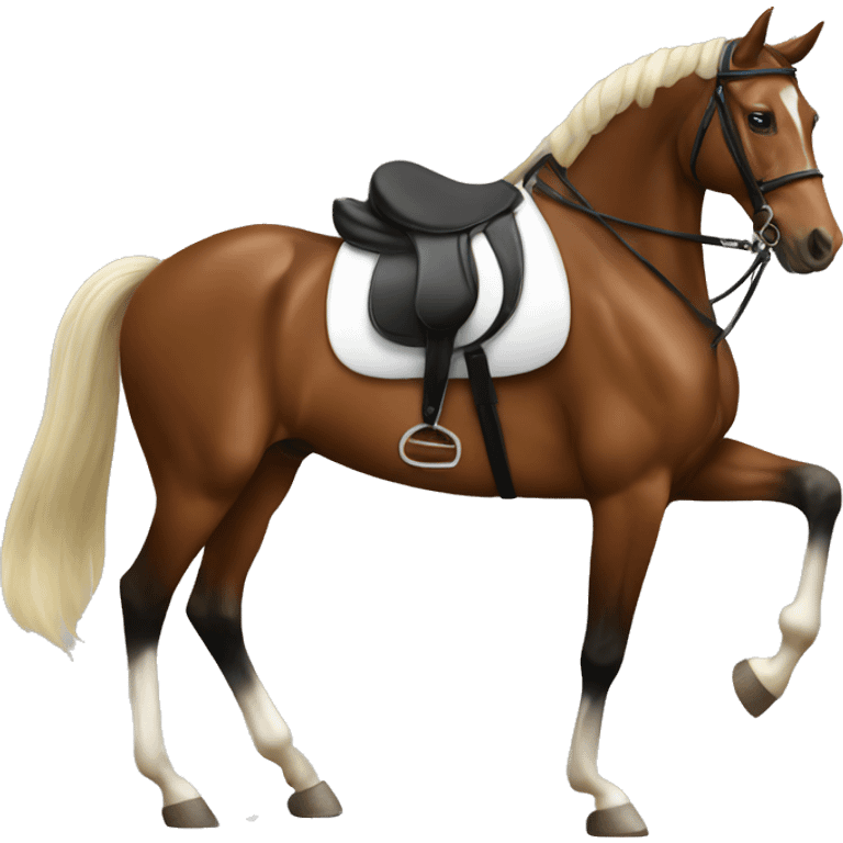 horse doing dressage emoji