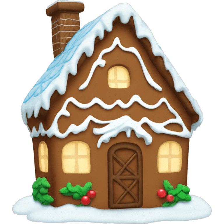 Cozy gingerbread house  emoji