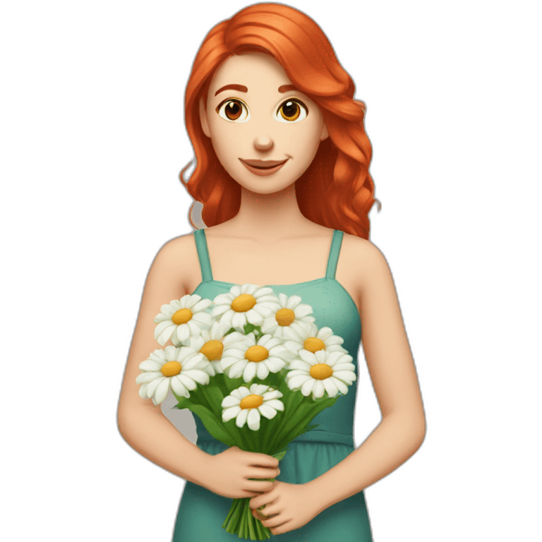 red-haired-white-girl-with-a-bouquet emoji