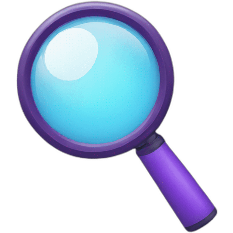 purple magnifying glass emoji