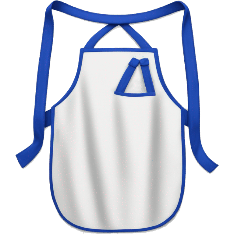 Realistic isolated cobalt blue kitchen apron. emoji