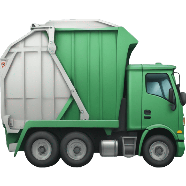 Garbage Truck with a smiling Facebook emoji