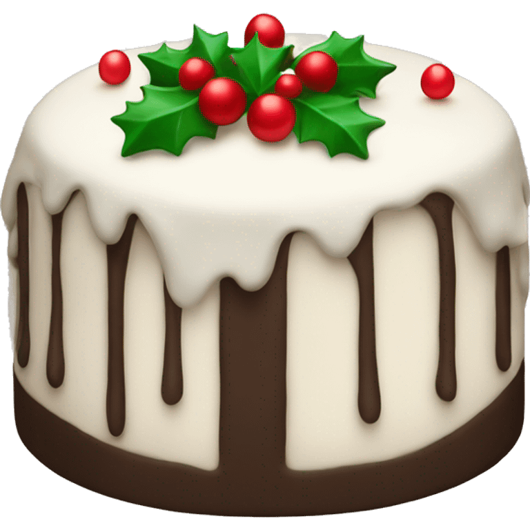 Christmas cake emoji