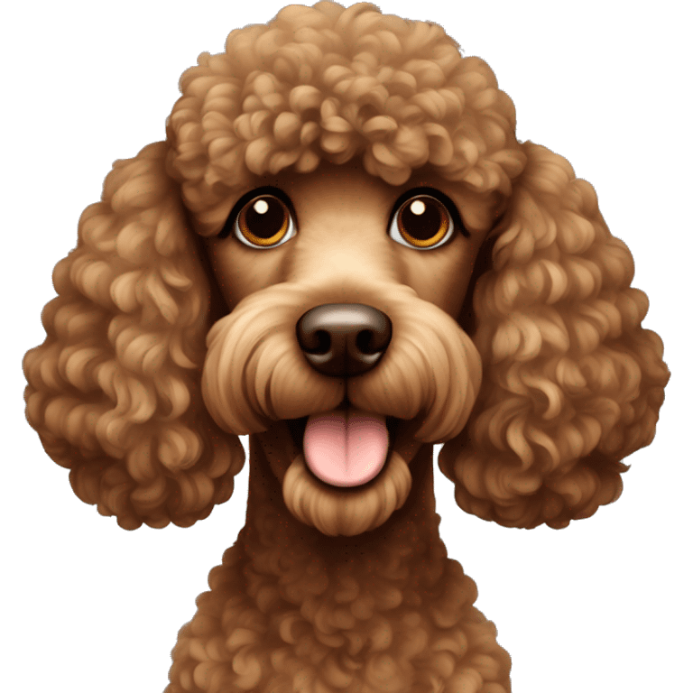 brown poodle emoji