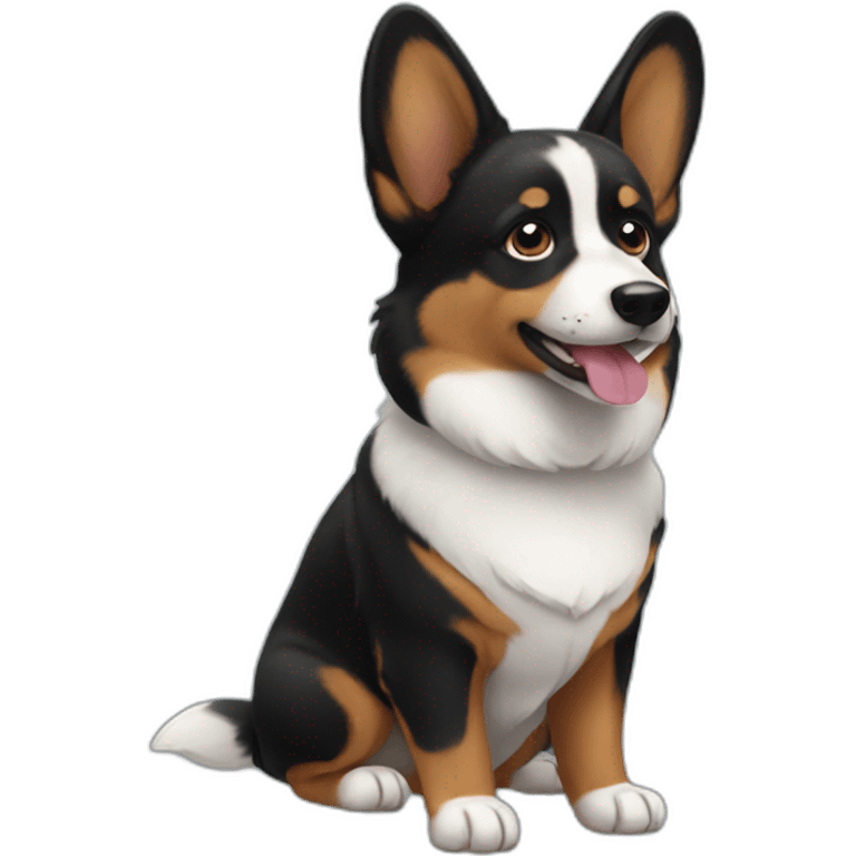 Black corgi emoji