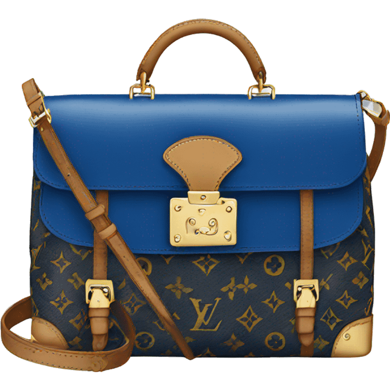 Louis Vuitton bag blue emoji