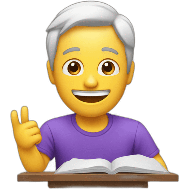 Feliz enojado en el interior emoji