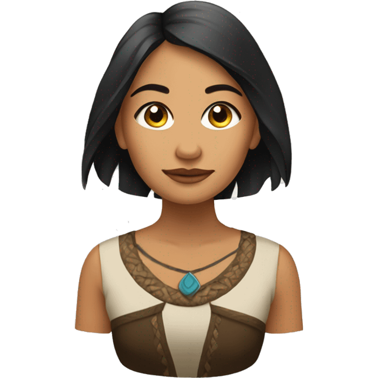 Māori woman with tā moko emoji