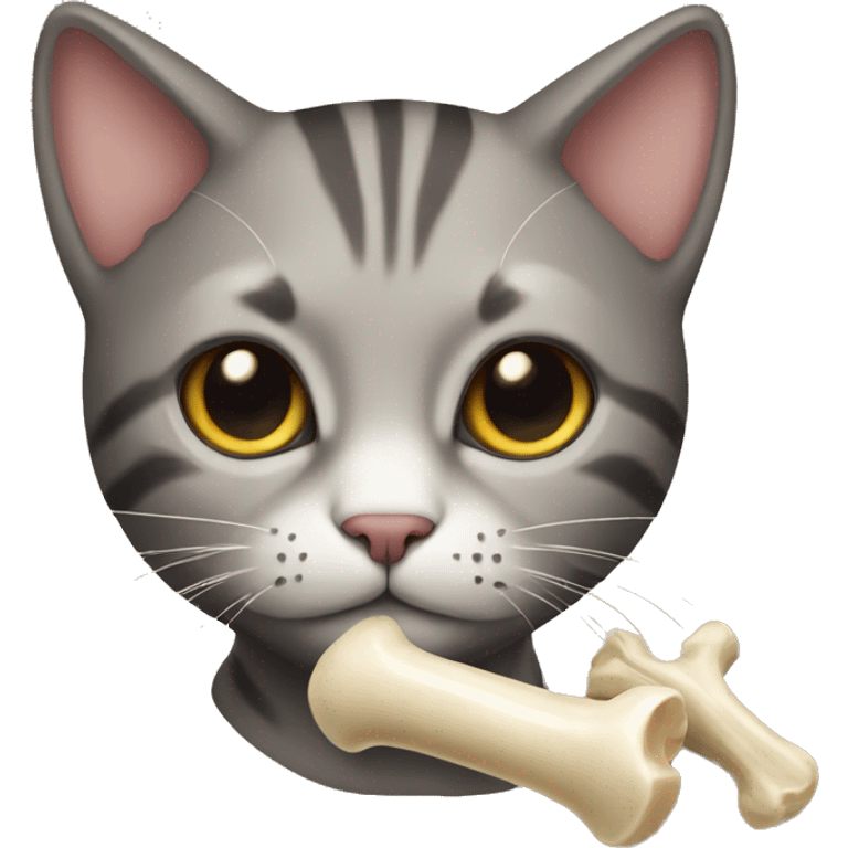 Cat with a bone  emoji