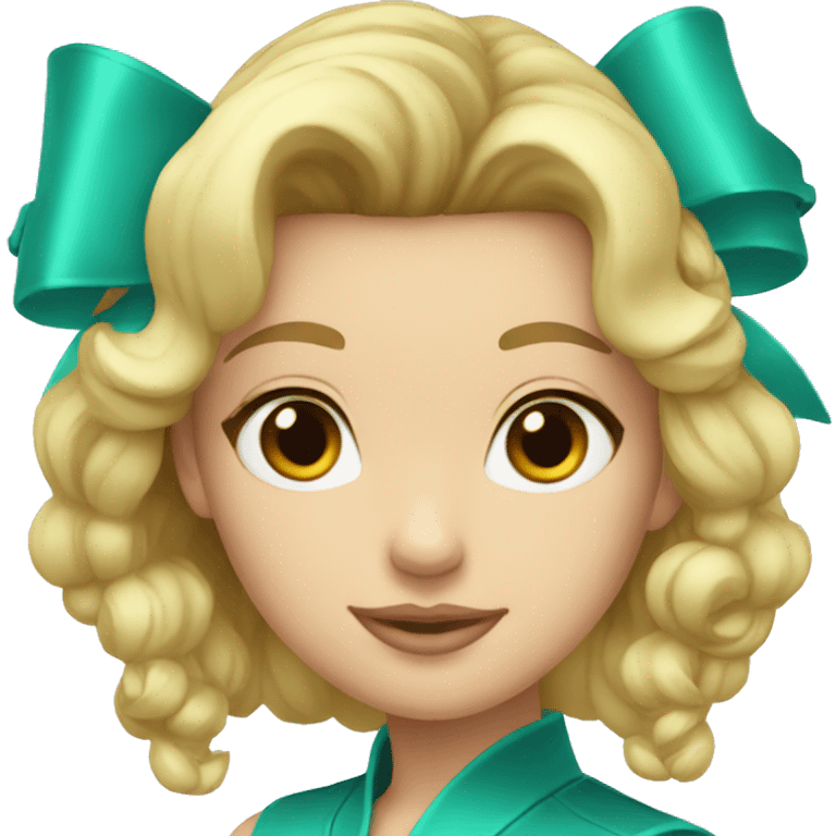 teal coquette bow emoji