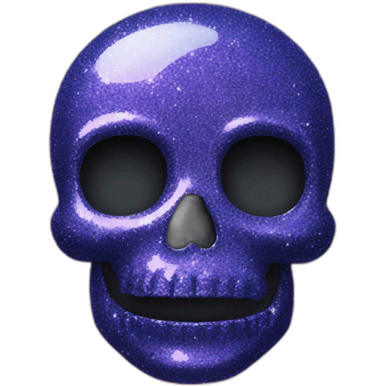 Glitter skull emoji