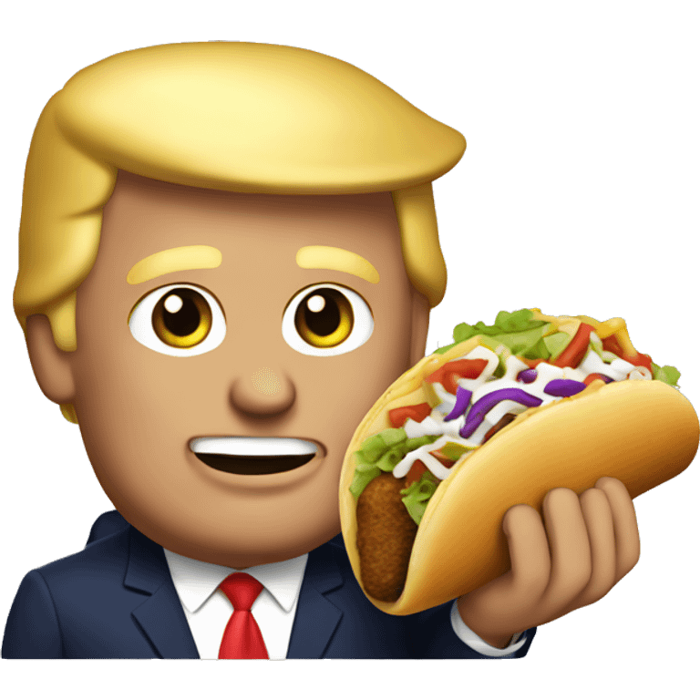 Trump holding tacobell emoji