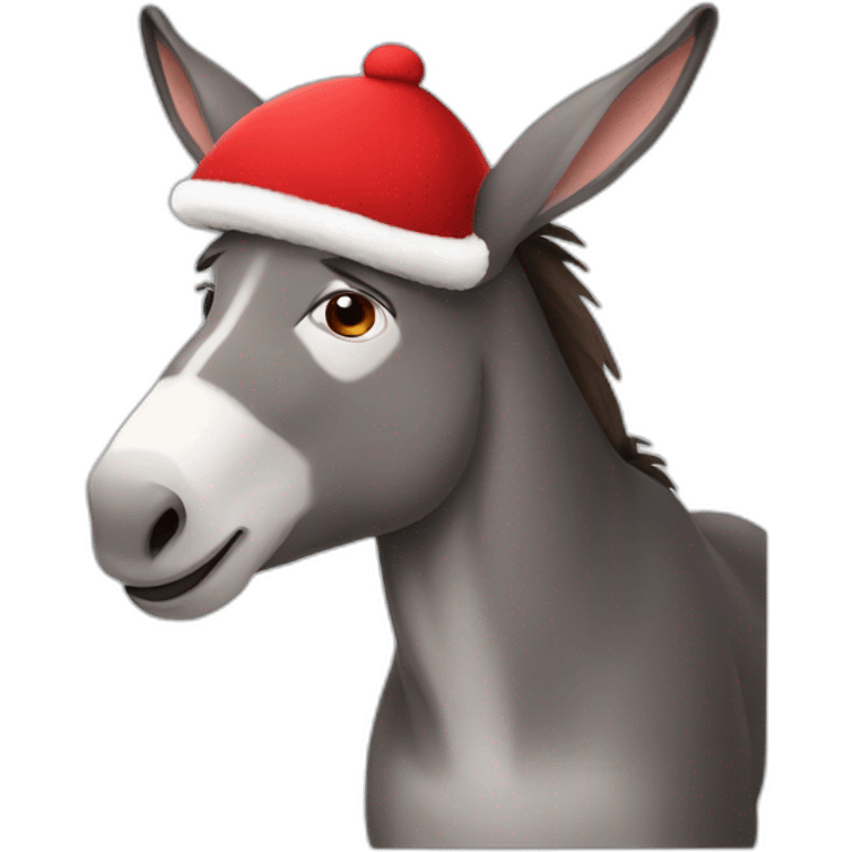 Donkey wearing a red chapka emoji