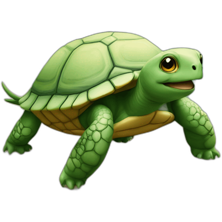 Tortue sur chat emoji