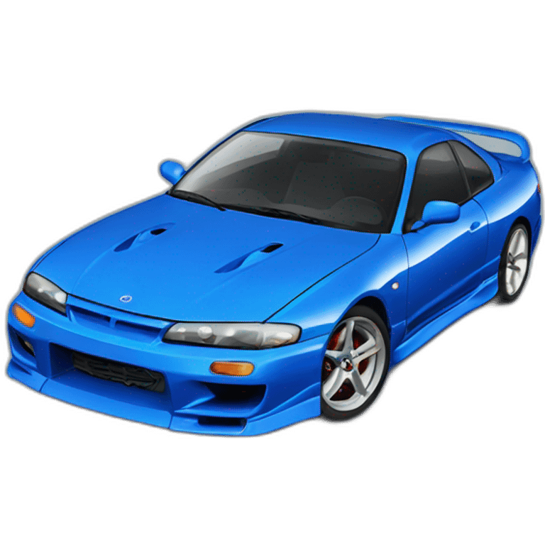 nissan silvia s15 blue emoji