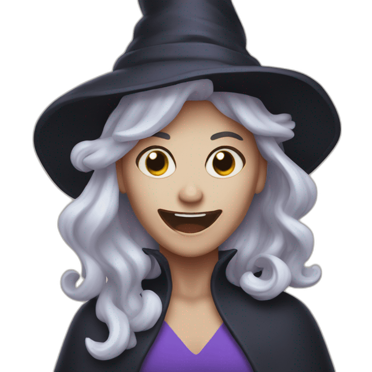 Cackling witch emoji