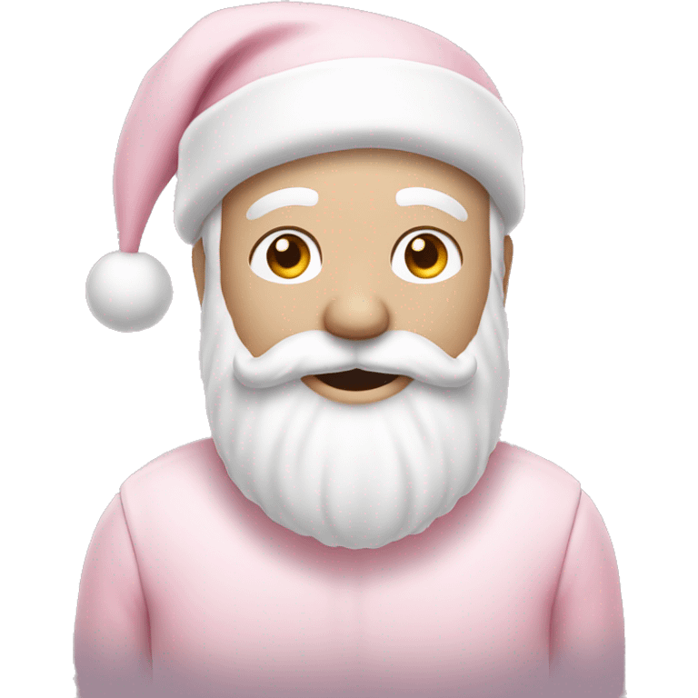 pastel pink santa man, with white skin emoji