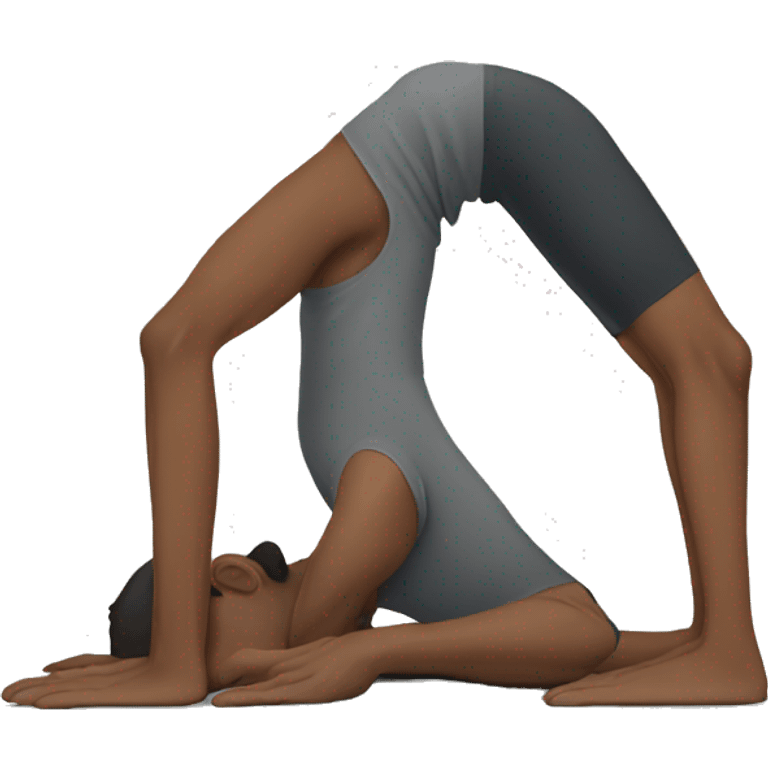 Man downward dog emoji