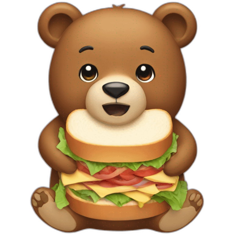 Bear eating a sandwich  emoji