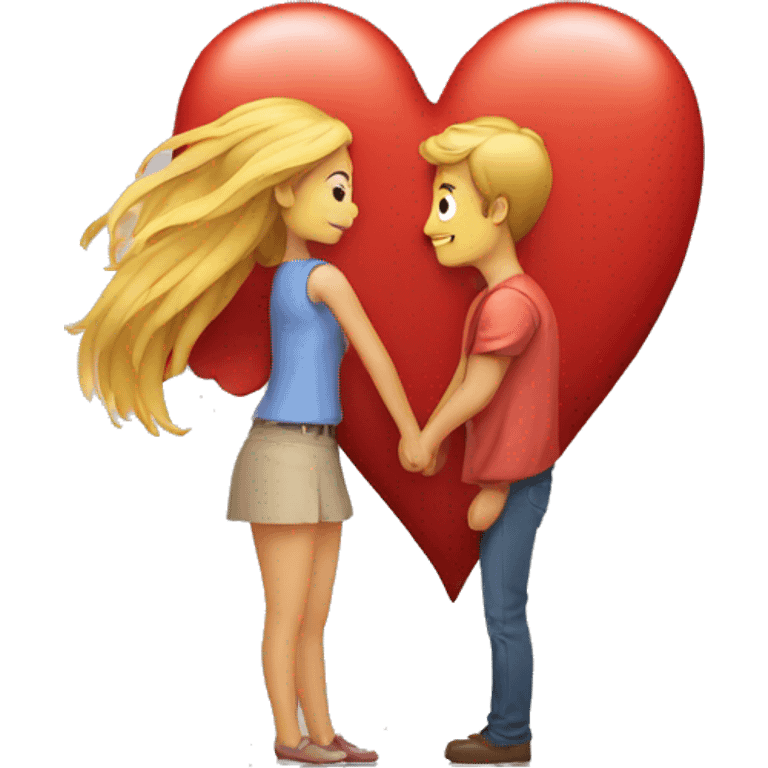 Coeur avec une personne amoureuse emoji