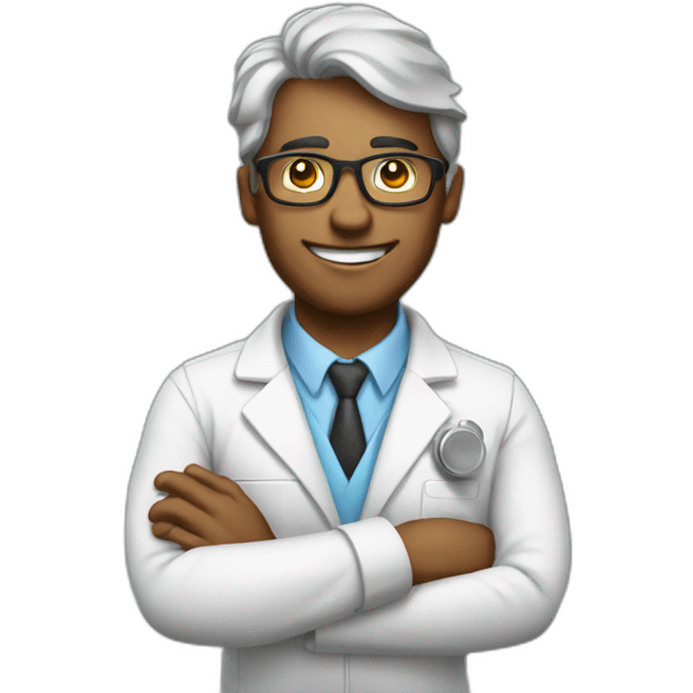 chemical scientist muscled for peace emoji