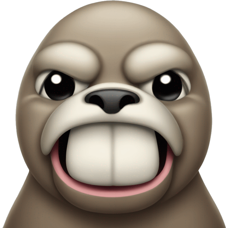 Angry crazy walrus  emoji