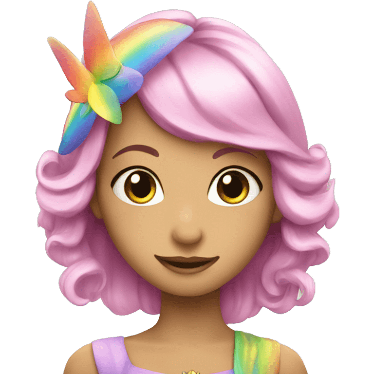 Fairy princess rainbow emoji