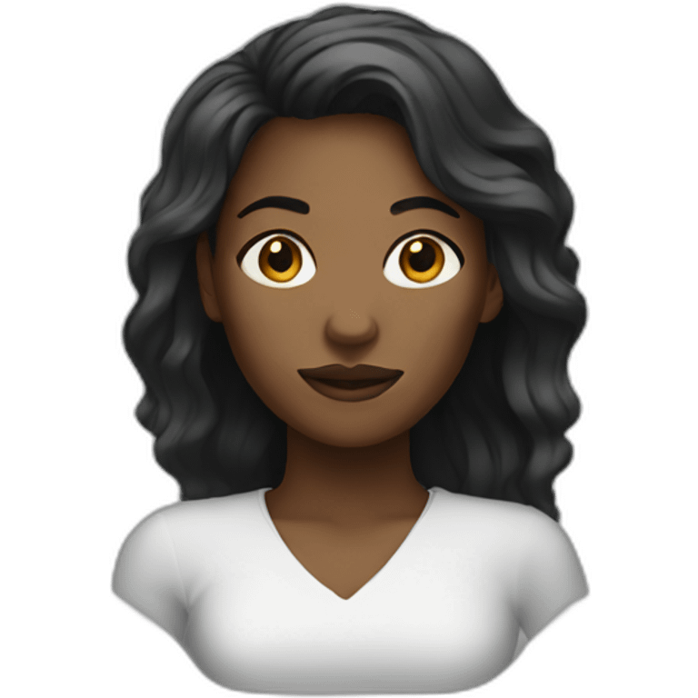 black clear woman emoji