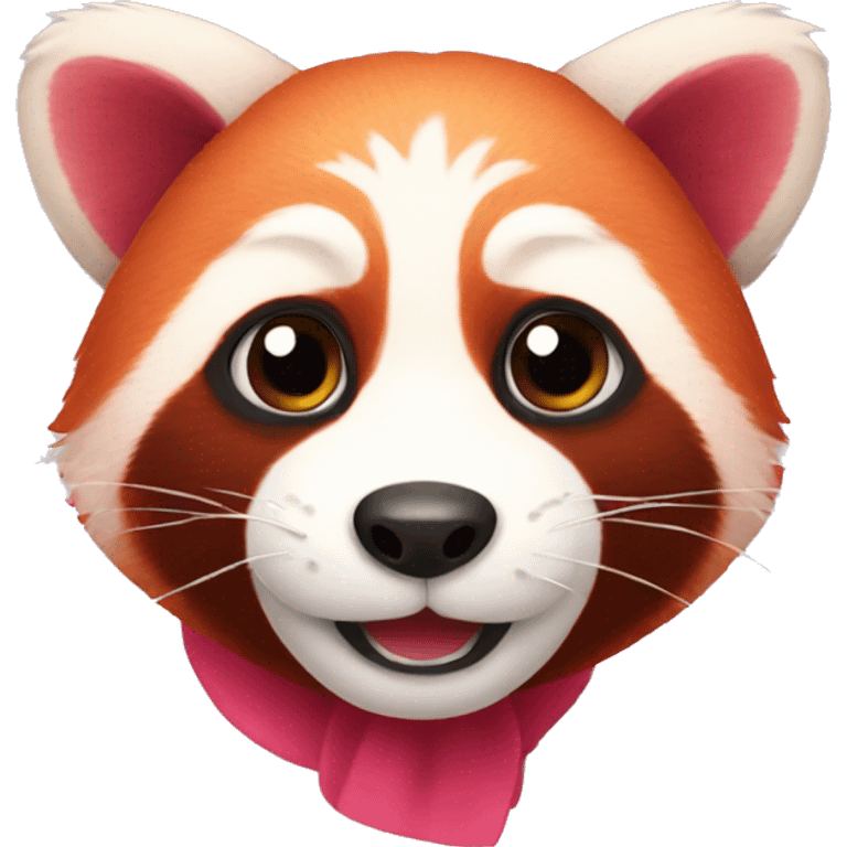 Pink red panda emoji