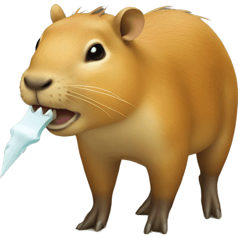 capivara palitando o dente emoji