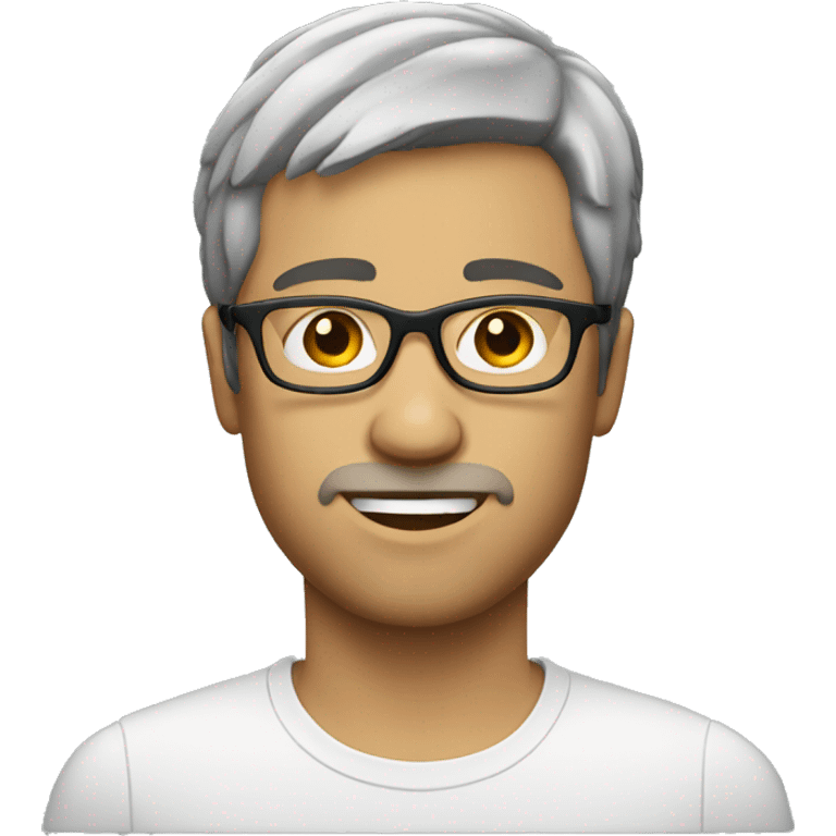 White person with short mullet and glasses emoji