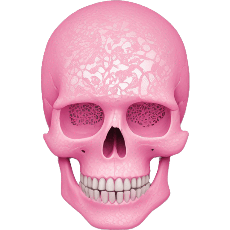 Skull pink lace  emoji