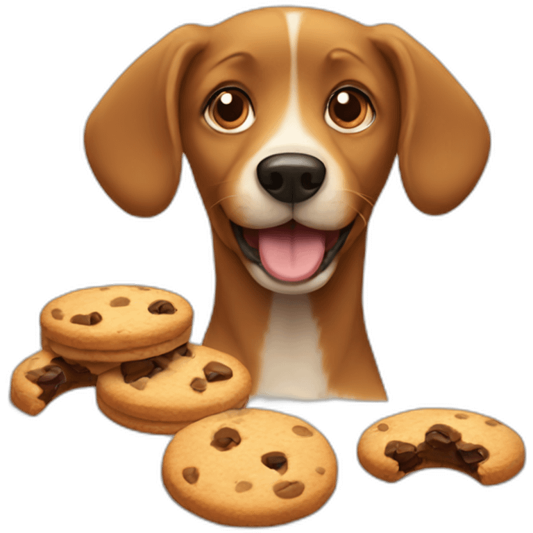 Dog eating cookies  emoji