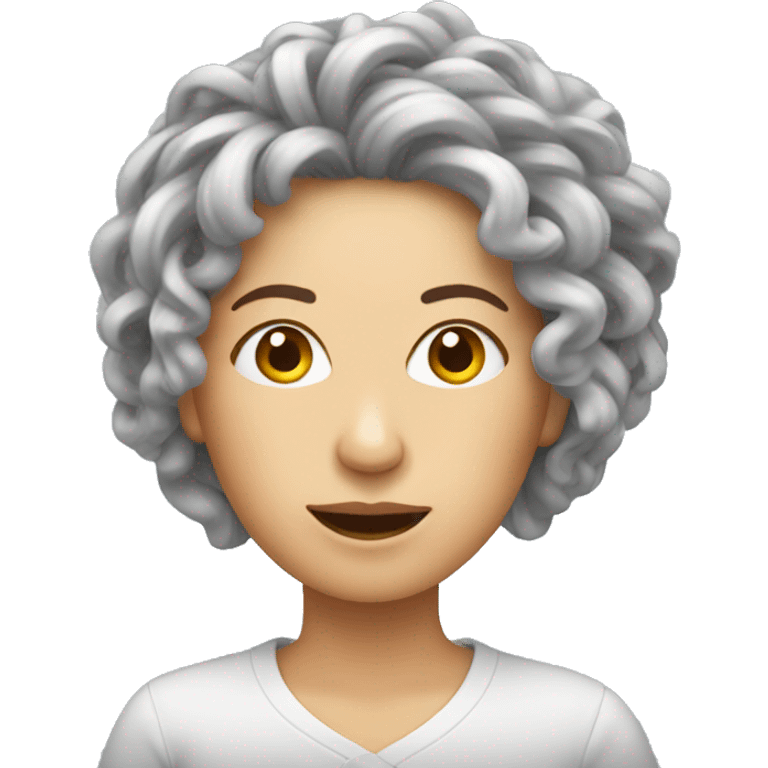 Lady with spaghetti hair emoji