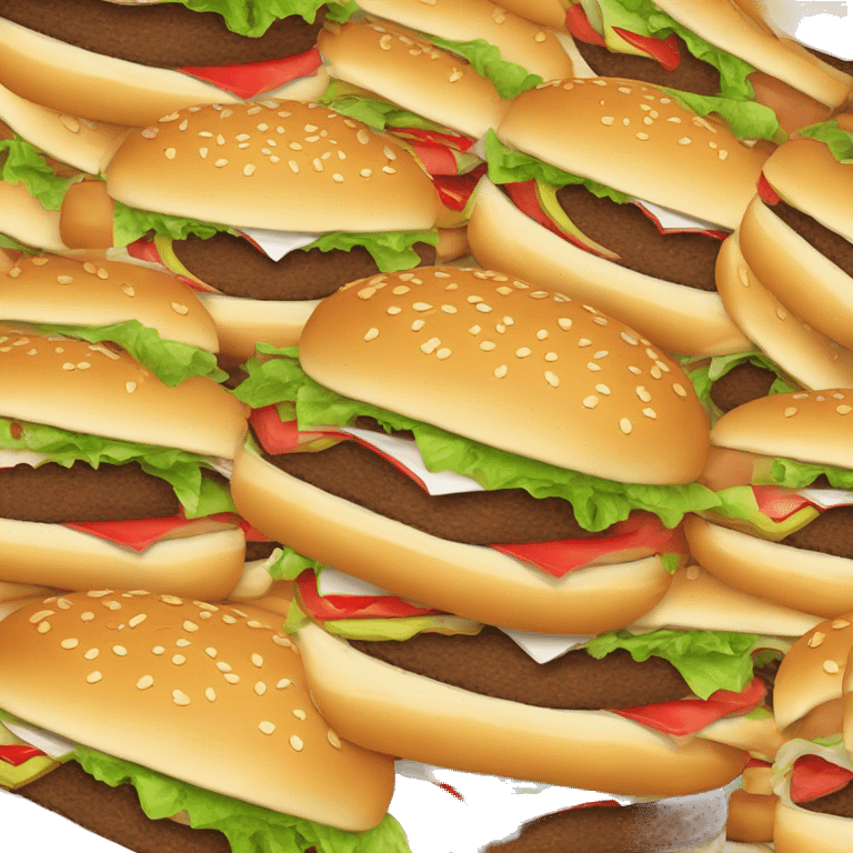 Un gros mange des hamburgers emoji