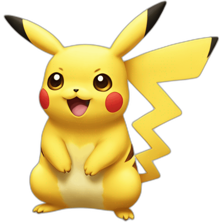 Pikachu câlin Salamèche emoji